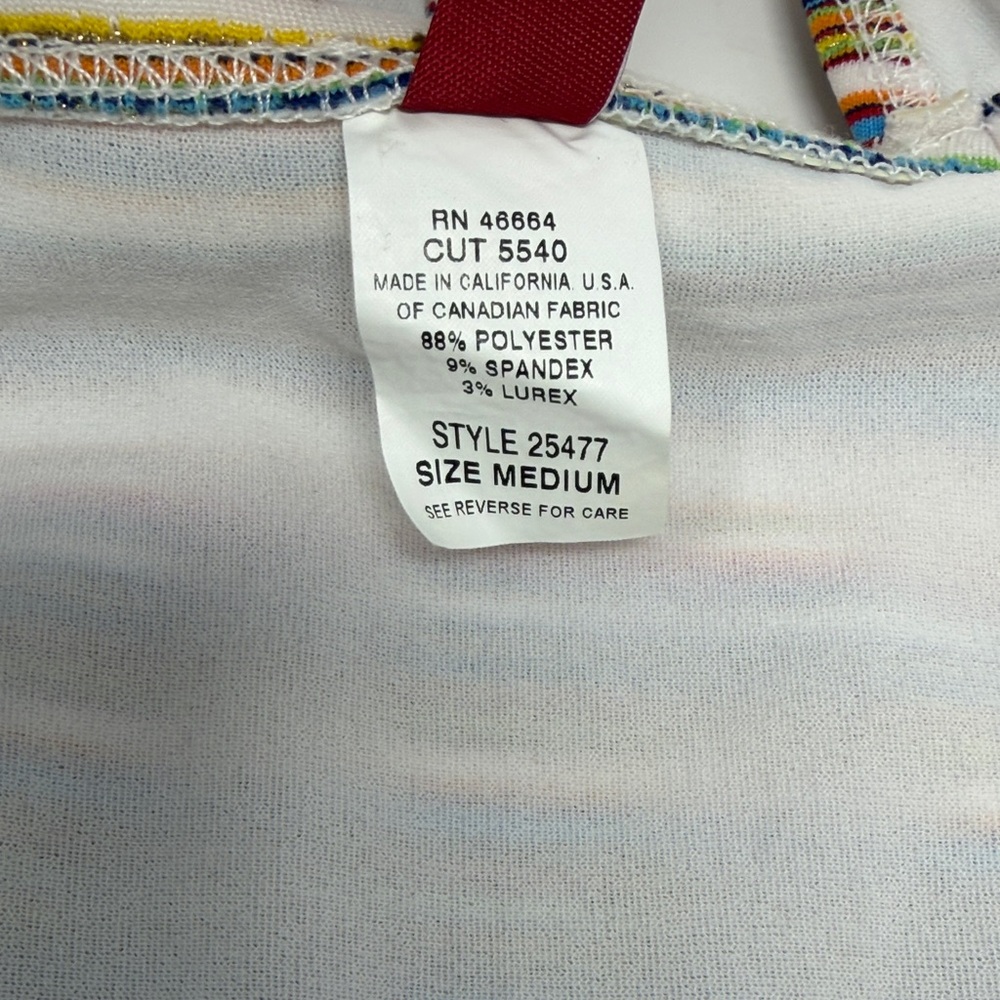 Guess USA Striped Multicolor Triangle Bikini Set Size M - Picture 5 of 5